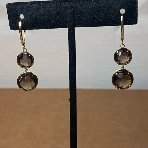 14K Yellow Gold Smokey Quartz - Picture 4 of 10